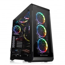 Gabinete Thermaltake View 32 RGB Edition con Ventana, Midi-Tower, ATX/Micro-STX/Mini-ITX, USB 2.0/3.1, sin Fuente, Negro - Envío