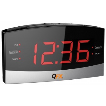 QFX Radio Despertador CR-32, AM/FM, Negro - Envío Gratis