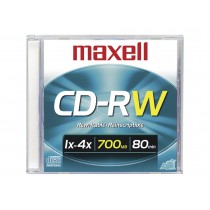 Maxell Disco Virgen para CD, CD-RW, 4x, 700MB, 1 Pieza - Envío Gratis