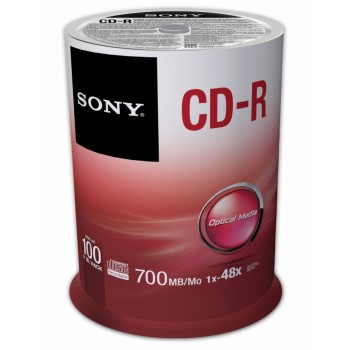 Sony Torre de Discos Virgenes para CD, CD-R, 48x, 700MB, 100 Discos - Envío Gratis