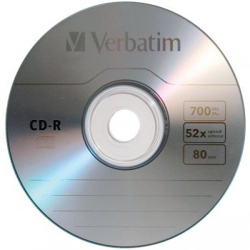 Verbatim Discos Virgenes para CD, CD-R, 52x, 1 Disco (96298) - Envío Gratis