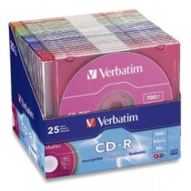Verbatim Torre de Discos Virgenes para CD, CD-R, 25 Discos de Colores (94611) - Envío Gratis