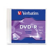 Verbatim Disco Vírgen para DVD, DVD+R, 4.7GB, 16x, 1 Pieza - Envío Gratis