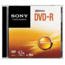 Sony Disco Vírgen para DVD, DVD-R, 4.7GB, 16x, 1 Disco (DMR47SS) - Envío Gratis