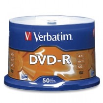 Verbatim Torre de Disco Vírgen para DVD, DVD-R, 16x, 4.7GB, 50 Piezas - Envío Gratis