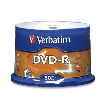 Verbatim Torre de Disco Vírgen para DVD, DVD-R, 16x, 4.7GB, 50 Piezas - Envío Gratis