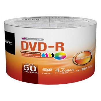 Sony Torre de Discos Virgenes para DVD, DVD-R, 16x, 50 Discos (50DMR47FB) - Envío Gratis