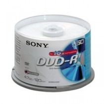 Sony Torre de Discos Virgenes para DVD, DVD-R, 16x, 50 Discos (50DMR47SB) - Envío Gratis