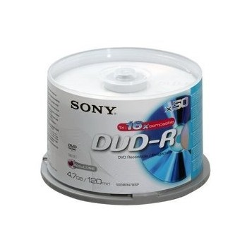 Sony Torre de Discos Virgenes para DVD, DVD-R, 16x, 50 Discos (50DMR47SB) - Envío Gratis