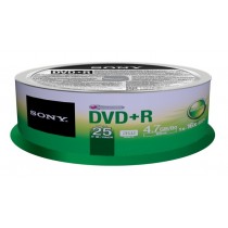 Sony Torre de Discos Virgenes para DVD, DVD+R, 16x, 25 Discos (25DPR47SP) - Envío Gratis