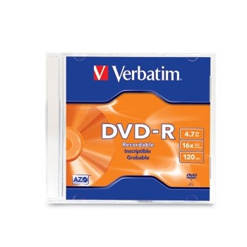 Verbatim Disco Vírgen para DVD, DVD-R, 16x, 1 Disco (95093) - Envío Gratis