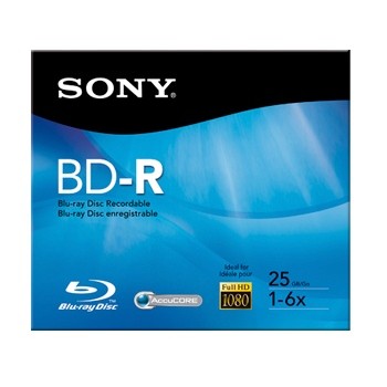 Sony Disco Virgen para Blu-Ray, BD-R, 6x, 25GB, 1 Disco - Envío Gratis