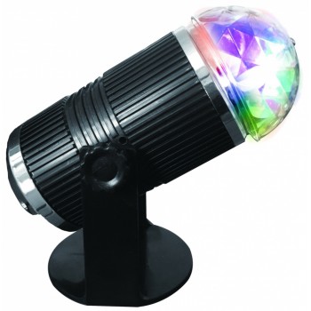 QFX Luces Giratorias DL-60, LED RGB, Negro - Envío Gratis
