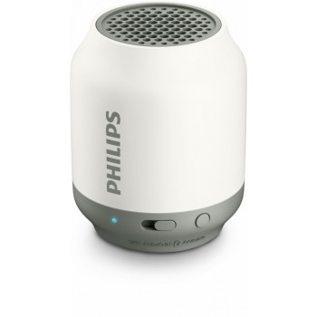 Philips Bocina BT50W/37, Bluetooth, 3.5mm, Alámbrico Inalámbrico, 2W RMS, Blanco Gris - Envío Gratis