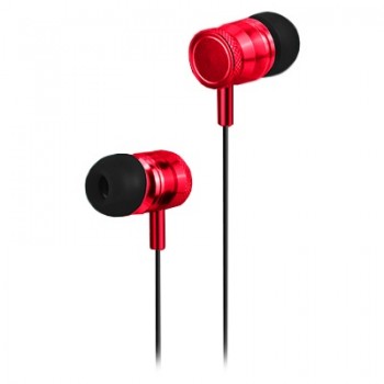 Naceb Audífonos Intrauriculares con Micrófono Racing, Alámbrico, 1.2 Metros, 3.5mm, Rojo - Envío Gratis