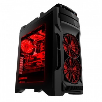 Gabinete Eagle Warrior Blade 3 con Ventana LED Rojo, Tower, ATX/Micro-ATX, USB 2.0/3.0, sin Fuente, Negro - Envío Gratis