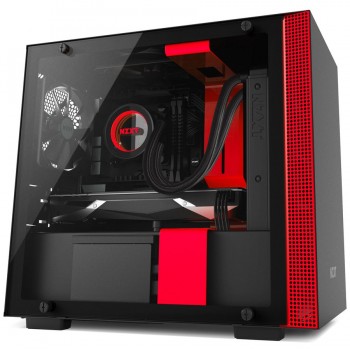 Gabinete NZXT H200 con Ventana, Mini-Tower, Mini-ITX/MicroATX, USB 3.0, sin Fuente, Negro/Rojo - Envío Gratis