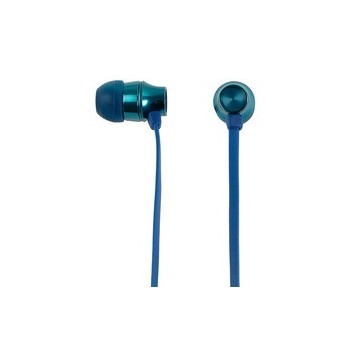 Mobifree Audífonos Intrauriculares con Micrófono Metalic, Alámbrico, 1.2 Metros, 3.5mm, Azul - Envío Gratis