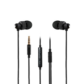 Vorago Audífonos Intrauriculares con Micrófono EP-304, Alámbrico, 3.5mm, Negro - Envío Gratis