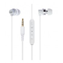 Grixx Audífonos Intrauriculares con Micrófono GROHU3000RW, Alámbrico, 1.2 Metros, 3.5mm, Blanco - Envío Gratis