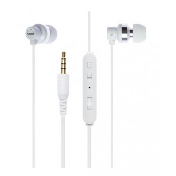 Grixx Audífonos Intrauriculares con Micrófono GROHU3000RW, Alámbrico, 1.2 Metros, 3.5mm, Blanco - Envío Gratis