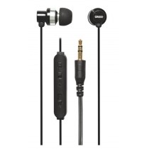 Grixx Audífonos Intrauriculares con Micrófono GROHU3000R, Alámbrico, 1.2 Metros, 3.5mm, Negro - Envío Gratis