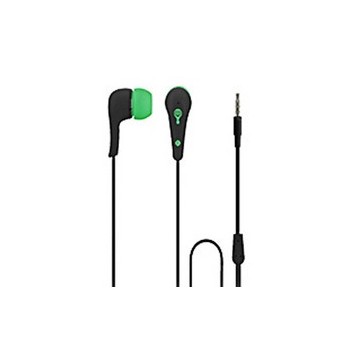 Easy Line Audífonos Intrauriculares con Micrófono EL-994275, Alámbrico, 1.2 Metros, 3.5mm, Negro/Verde - Envío Gratis