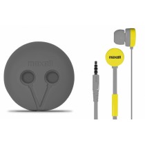 Maxell Audífonos Intrauriculares con Micrófono WR-360, Alámbrico, 1.2 Metros, Gris - Envío Gratis