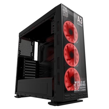 Gabinete Eagle Warrior Blade A3 con Ventana LED Rojo, Tower, ATX/Micro-ATX, USB 2.0/3.0, sin Fuente, Negro - Envío Gratis