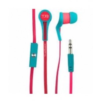 Acteck Audífonos Intrauriculares con Micrófono TB-02002, Alámbrico, 1.2 Metros, 3.5mm, Rosa/Azul - Envío Gratis