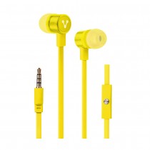 Vorago Audífonos con Micrófono EP-205, Alámbrico, 3.5mm, 1.2 Metros, Amarillo - Envío Gratis