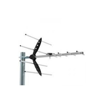 Ghia Antena para Televisión GANT-007 para Exteriores, UHF, Plata - Envío Gratis