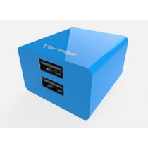 Vorago Cargador para Pared AU-106 V2, 5V, 2x USB 2.0, Azul - Envío Gratis