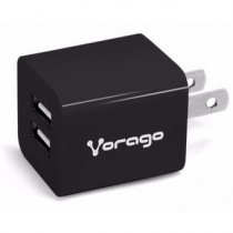Vorago Cargador para Pared AU-106 V2, 5V, 2x USB 2.0, Negro - Envío Gratis