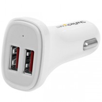 StarTech.com Cargador USB para Auto USB2PCARWHS, 5V, 2x USB 2.0, Blanco - Envío Gratis