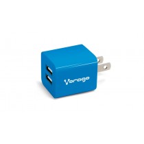 Vorago Cargador para Pared AU-106, 5V, 2x USB 2.0, Azul - Envío Gratis