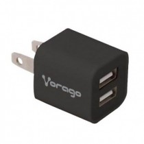 Vorago Cargador para Pared AU-106, 5V, 2x USB 2.0, Negro - Envío Gratis