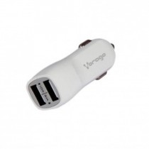 Vorago Cargador de Auto AU-103, 5V, 2x USB 2.0, Blanco - Envío Gratis