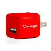 Vorago Cargador para Pared AU-105, 5V, 1x USB 2.0, Rojo - Envío Gratis