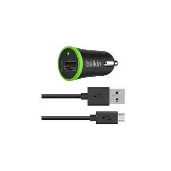 Belkin Universal Cargador para Auto + Cable Micro USB, 10W, 2.1A, Negro - Envío Gratis
