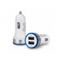 Klip Xtreme Cargador USB Doble para Auto KMA-105, USB 2.0, 2100mA, Blanco - Envío Gratis