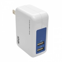 Tripp Lite Cargador de Pared U280-002-W12, 5V, 2x USB 2.0, Blanco/Azul - Envío Gratis