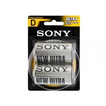 Sony Pilas de Carbon Tipo D, 1.5V, 2 Piezas - Envío Gratis