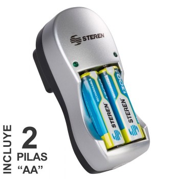 Steren Cargador CRG-010 para 1 - 2 Pilas AA/AAA - Envío Gratis