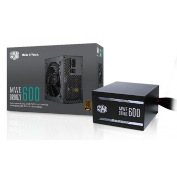 Fuente de Poder Cooler Master MWE 80 PLUS Bronze, 20+4 pin ATX, 120mm, 600W - Envío Gratis