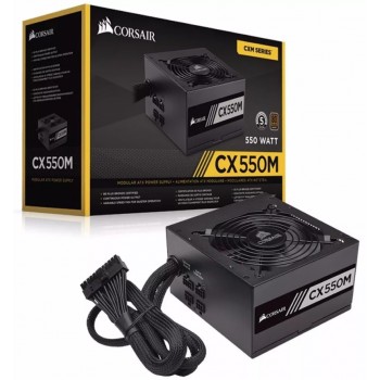 Fuente de Poder Corsair CX550M 80 PLUS Bronze, 20+4 pin ATX, 120mm, 550W, Negro - Envío Gratis