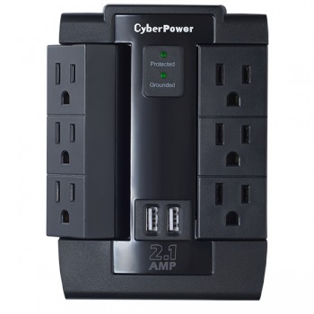 CyberPower Supresor de Picos CSP600WSU, 6 Contactos, 900 Joules - Envío Gratis