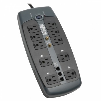 Tripp Lite Supresor de Picos Protect It!, 10 Contactos, 3345 Joules, 2.44 Metros, para Teléfono/Módem/Coaxial - Envío Gratis