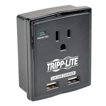 Tripp Lite Supresor de Picos Protect It!, 1 Contacto, 2x USB 1080 Joules, Negro - Envío Gratis