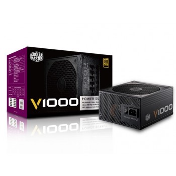 Fuente de Poder Cooler Master V1000 80 PLUS Gold, 20+4 pin ATX, 135mm, 1000W - Envío Gratis